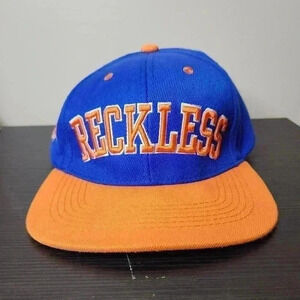 Y&R Young & Reckless Drama Dyrdek Snap-Back Blue/Orange Hat Logo Wool OSFM